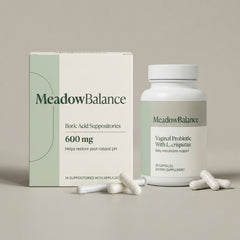MeadowBalance Balance Kit boric acid suppositories and vaginal probiotic